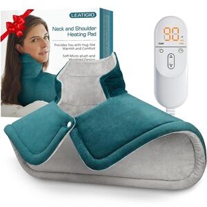 Leatigio Neck and Shoulder Heating Pad - Teal and Gray